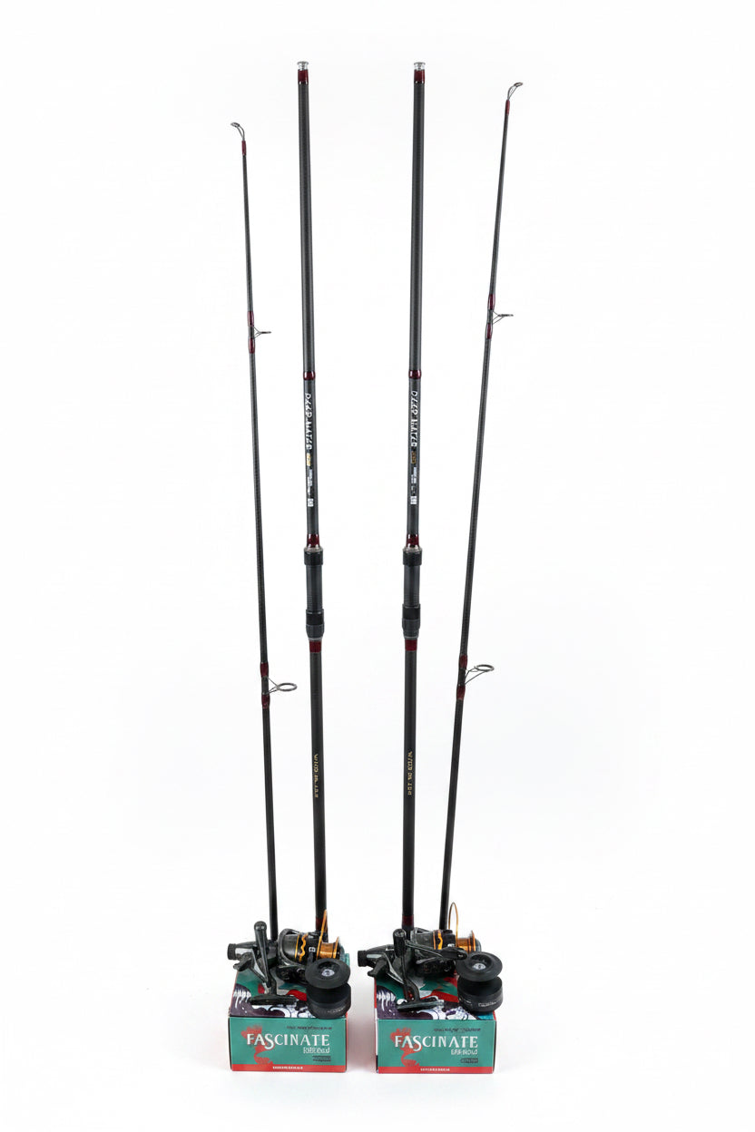 Set pescuit: 2 x Lansete Wind Blade Deep Water 2 x Mulinete Cool Angel Fascinate 8000