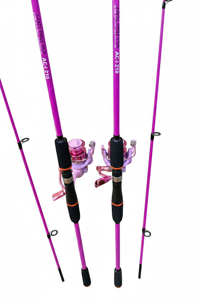 Set pescuit:2 lansete Wind Blade Sniber Spin AC-210. si 2 mulinete Wind Blade MC-3000