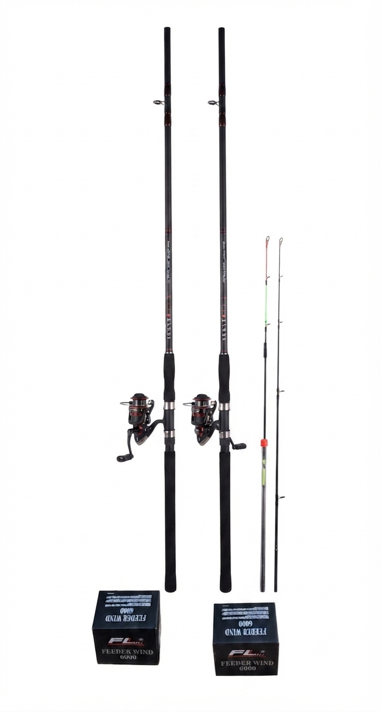 Set Pescuit Salana Hantay AQUA Feeder 390 Fl & Mulinete Feeder Wind 6000