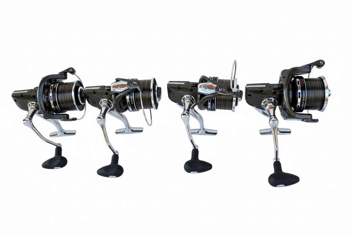 Set 4 Mulinete FL Round Shot RS 8000  echipate cu fir 0,25 mm
