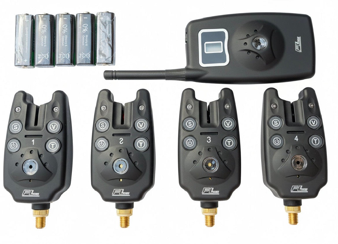 Set Pescuit: Lansetă Carp Pro FL Viper 3.90m + Mulinetă FL Specialist Catfish 9000 + Set Avertizori cu Stație (4+1)