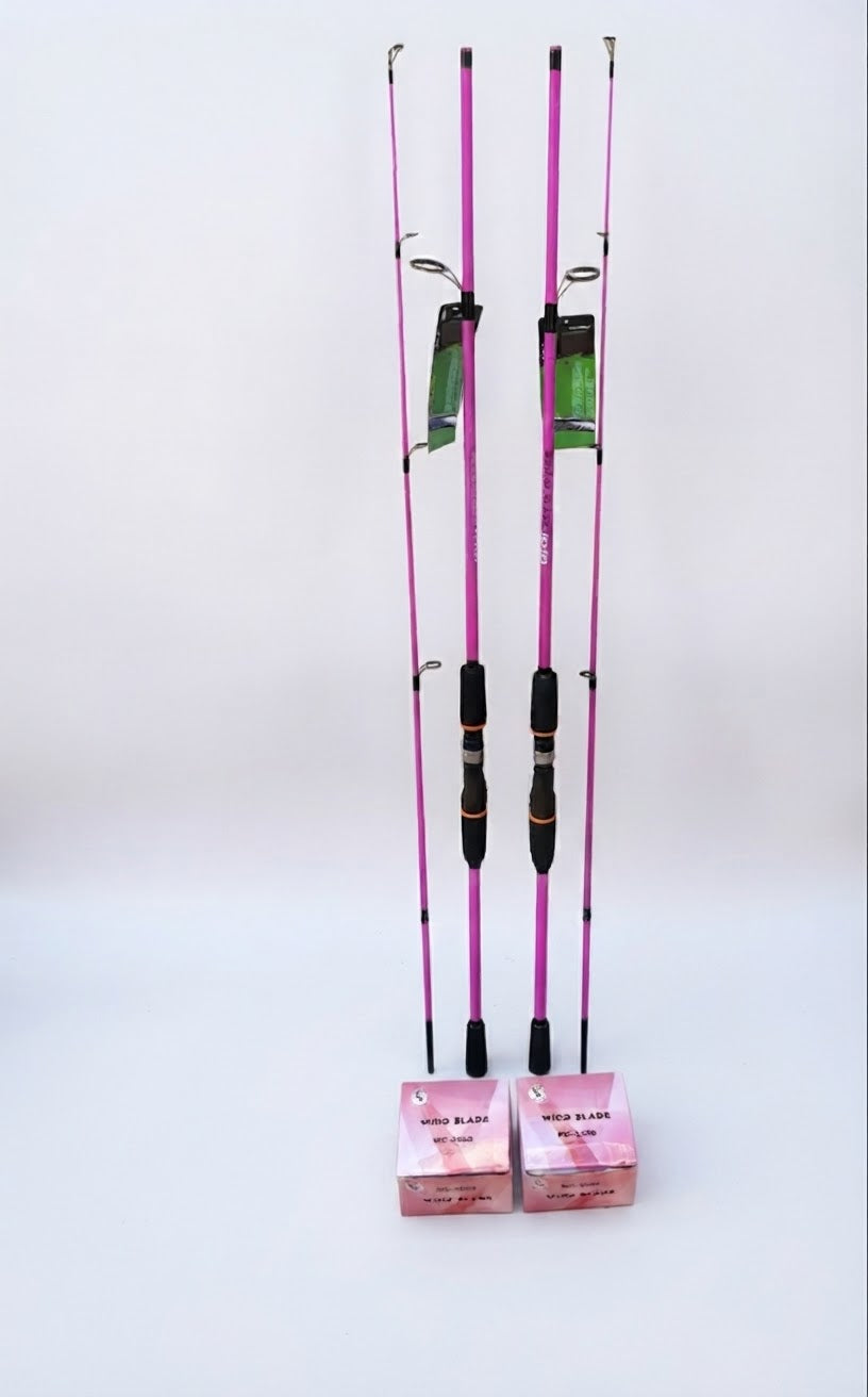 Set pescuit:2 lansete Wind Blade Sniber Spin AC-240. si 2 mulinete Wind Blade MC-4000