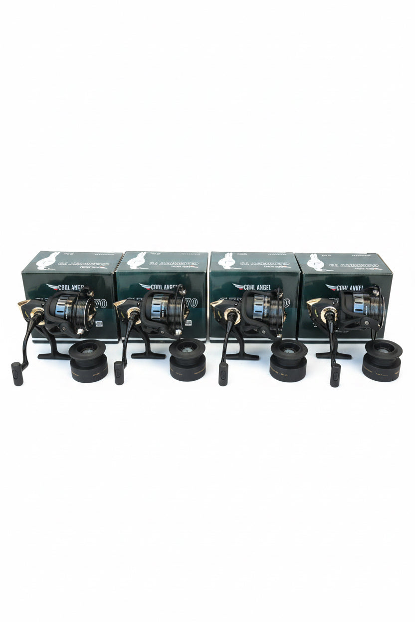 Set  de 4 mulinete Cool Angel GANNET 7000 echipate cu fir de 0.30 mm