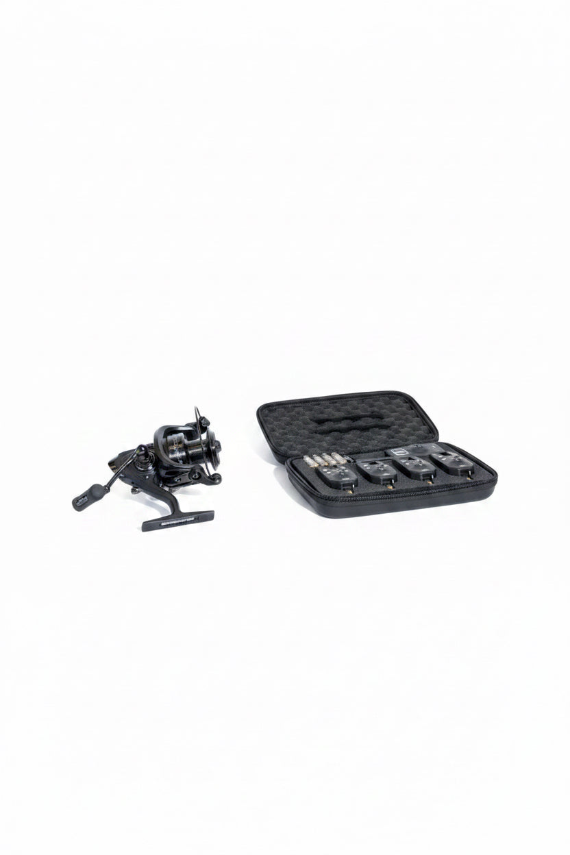 Set Pescuit: Lansetă Carp Pro FL Viper 3.90m + Mulinetă FL Specialist Catfish 9000 + Set Avertizori cu Stație (4+1)