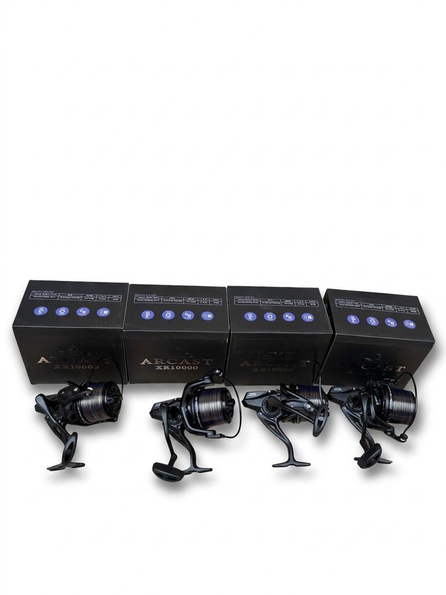 Set 4 mulinete Pro FL Arcast XR 10000( echipate cu fir 0,30mm )
